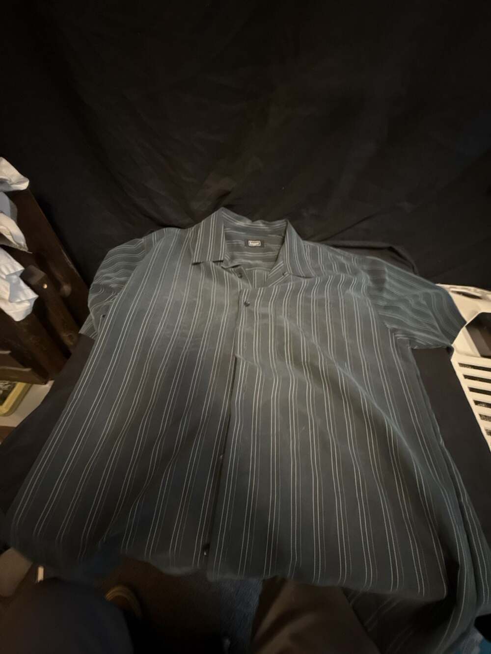 Haggar Men's Pinstripe Short-Sleeve Button-Down Shirt